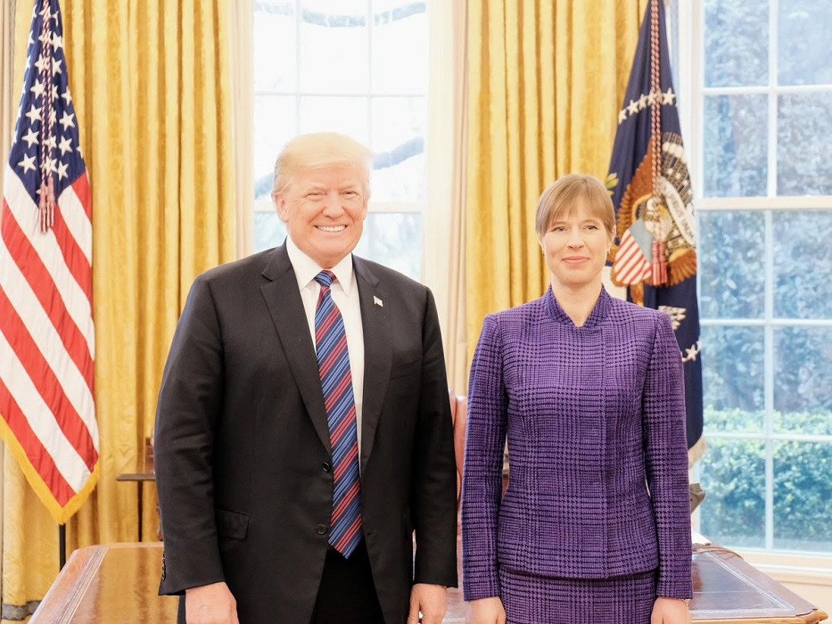 Donald Trump and Kersti Kaljulaid